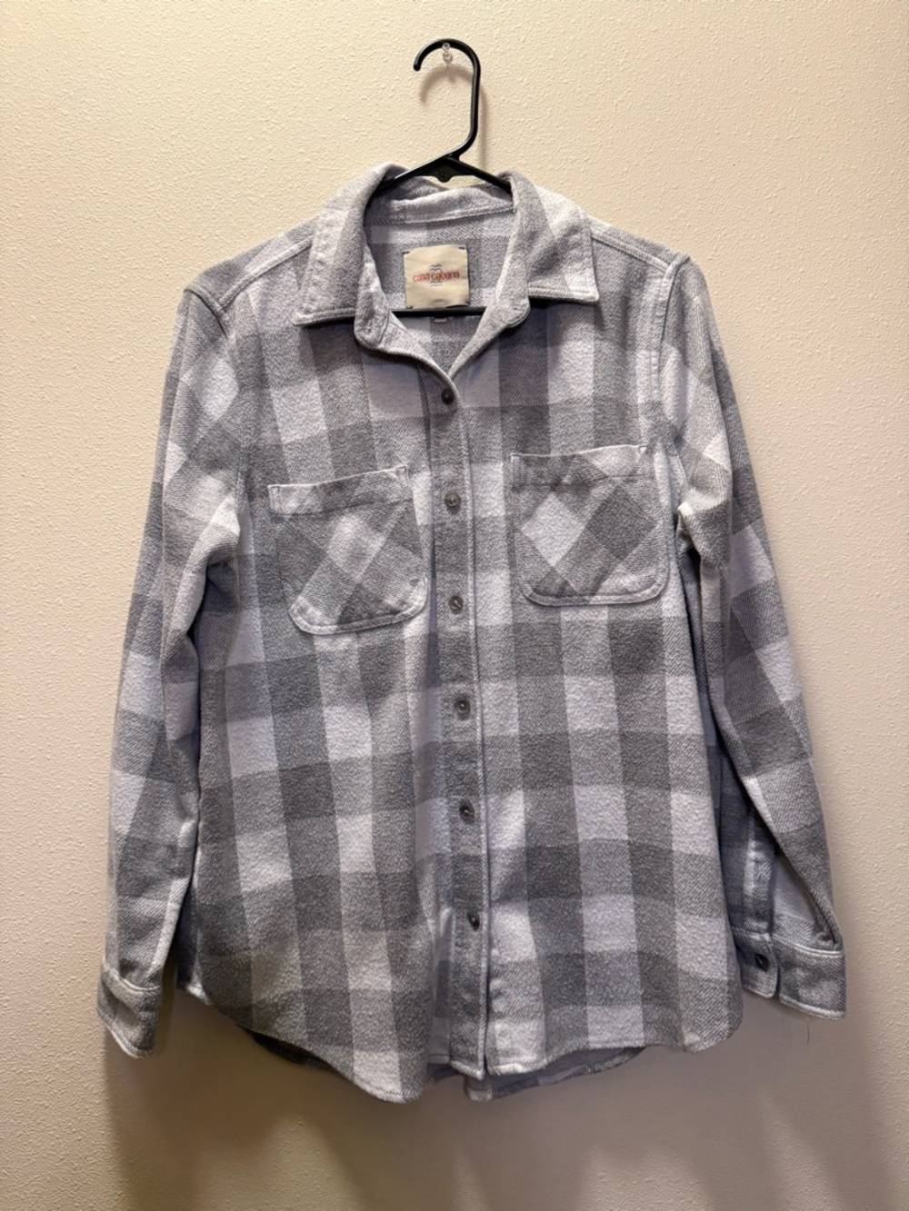 Casa Cabana Gray Plaid Button-Up Shirt (Unisex)
